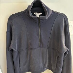 Athleta Gray Half-Zip Jumpsuit